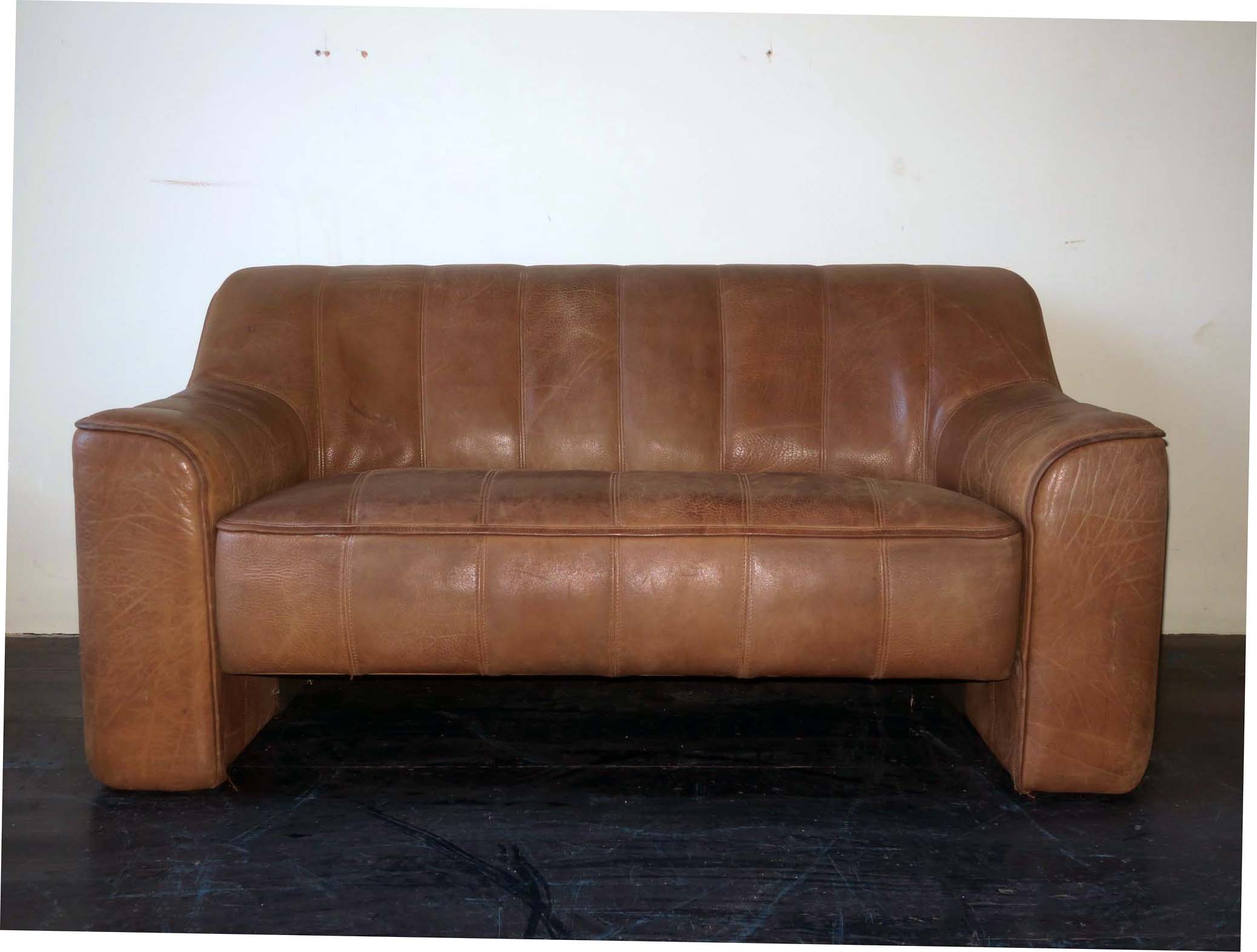 De Sede Model DS 44 Buffalo Leather Sofa, 1970s