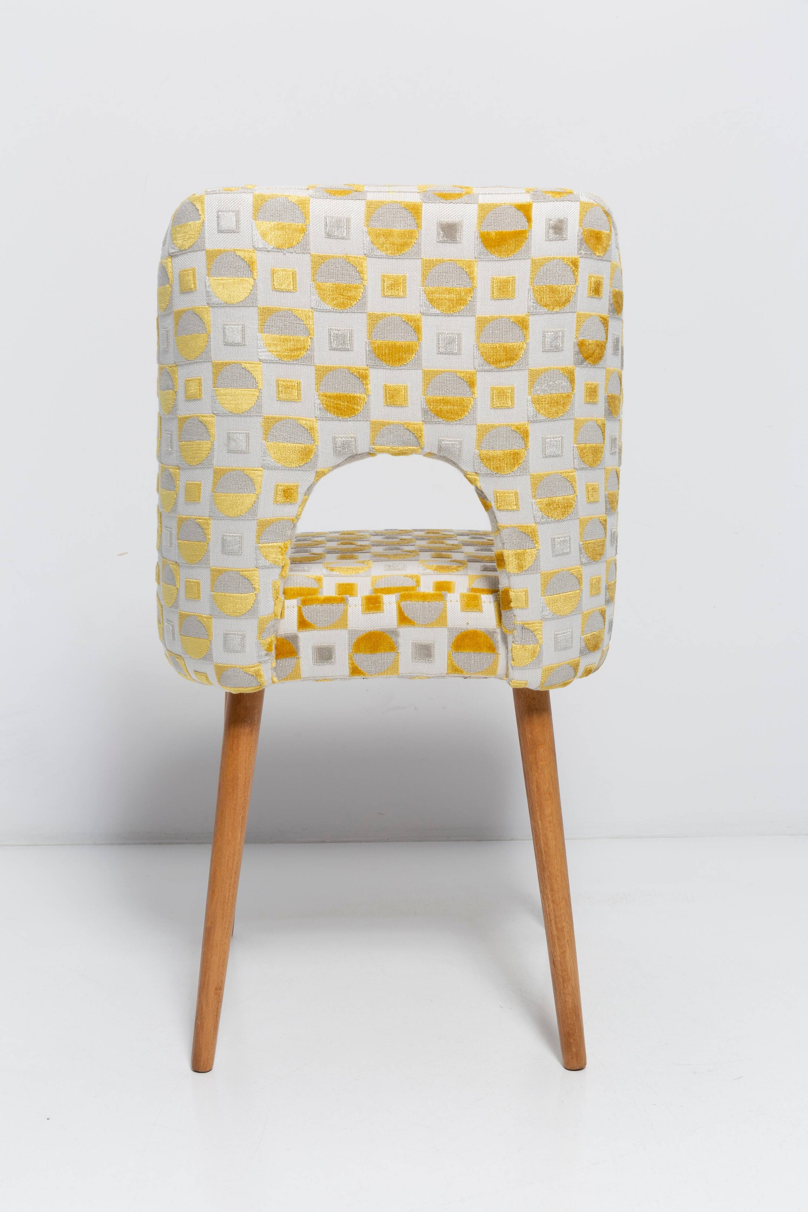 Mustard yellow Shell chair from the mid-century, 1960s