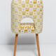Mustard yellow Shell chair from the mid-century, 1960s