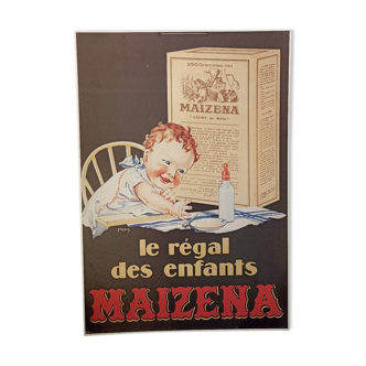 Maizena cardboard advertising sign - Vintage