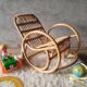 Rocking chair enfant en rotin vintage