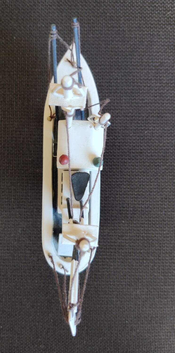 Wooden trawl fishing boat