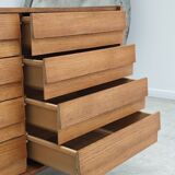 U-453 dub chest of drawers by Jiri Jiroutek for Interier Praha 1960
