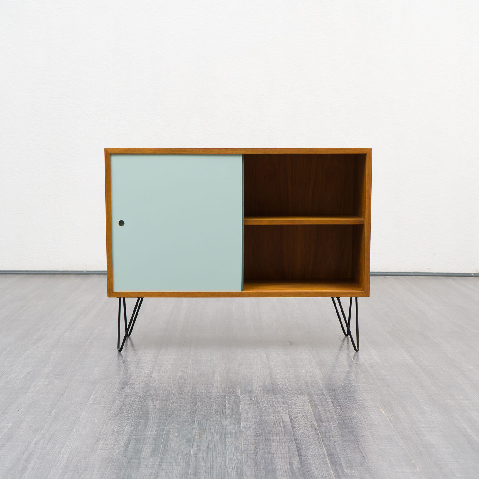60s, colorful doors, walnut