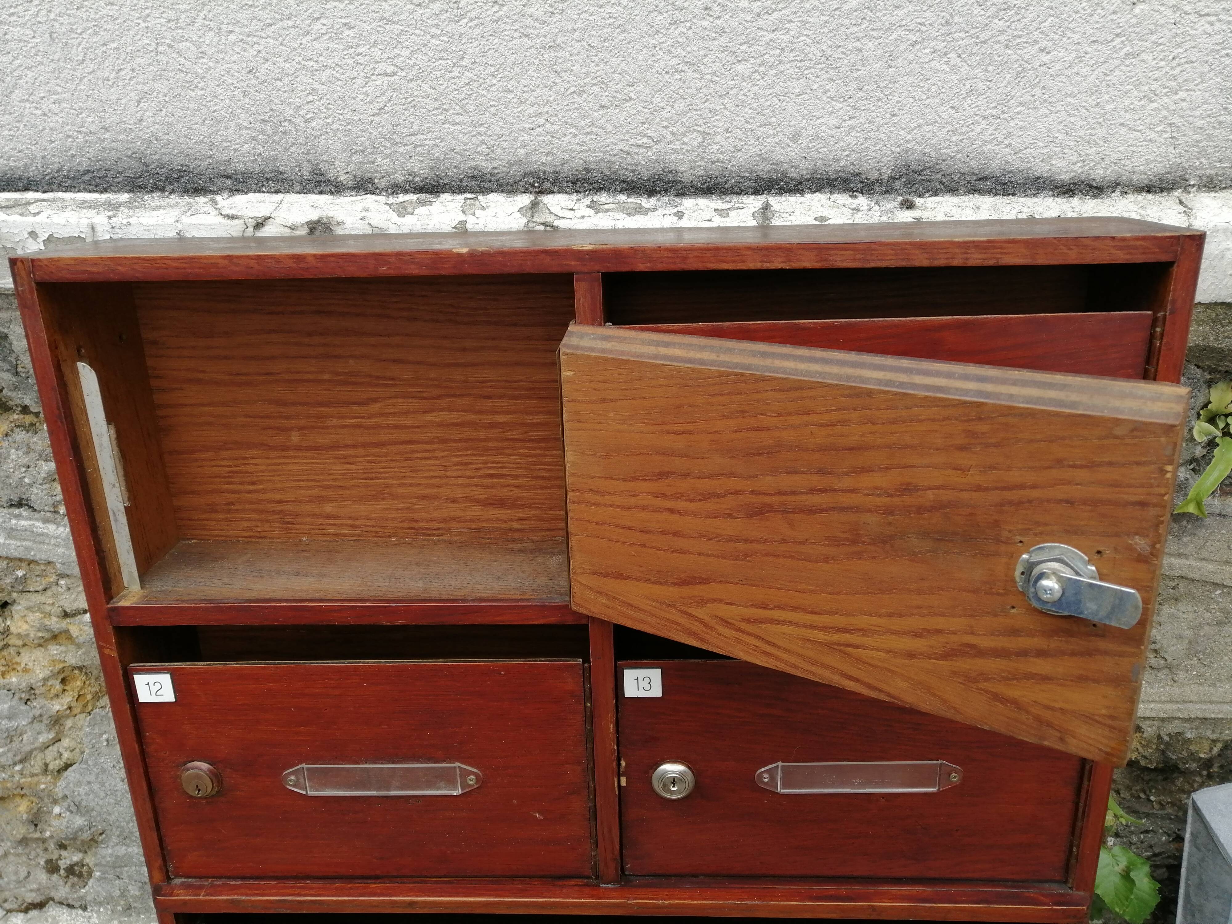 Wooden mailboxes in the 70s