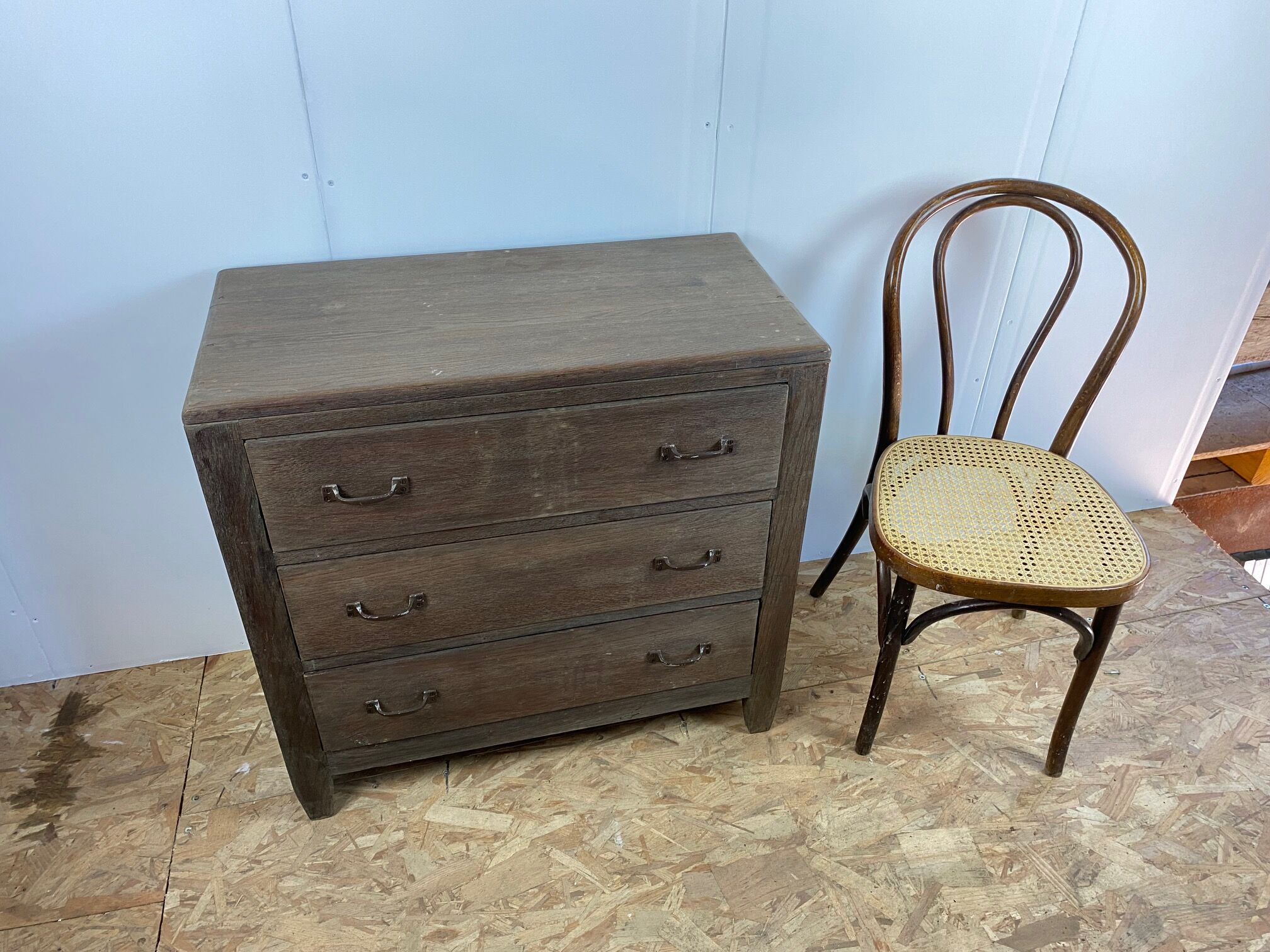 Solid oak chest of drawers 3 drawers 50s
