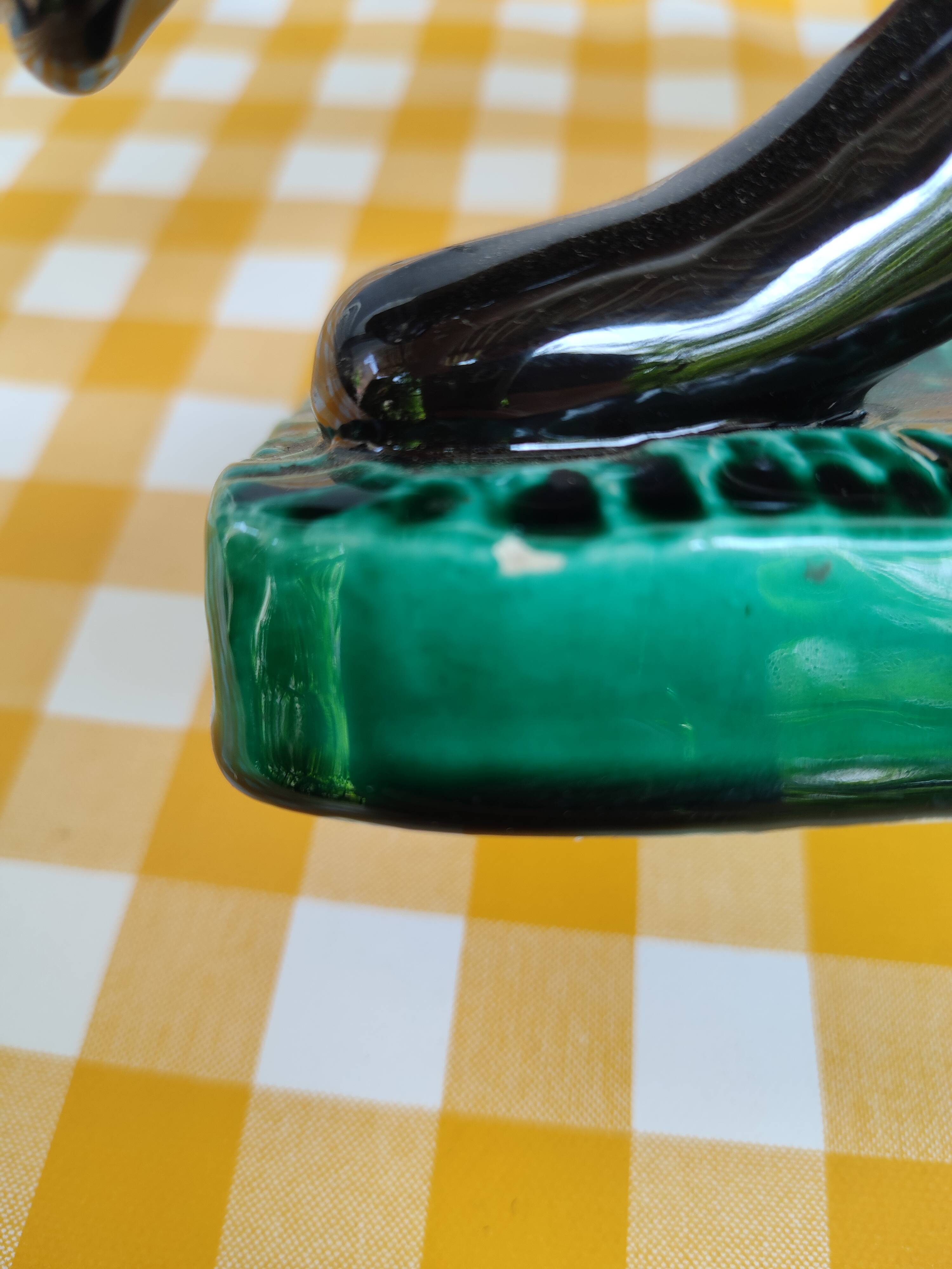 Black panther in ceramic Vallauris