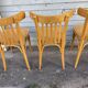 (Lot) 4 Bistro Chairs Light Oak