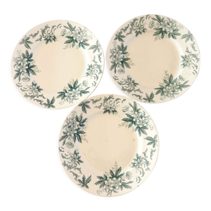 3 assiettes terre de - fer