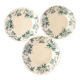 3 assiettes terre de fer modèle anémone