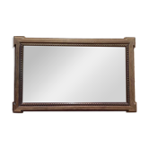 Miroir de bistrot - brasserie en chêne massif à pointes de diamant