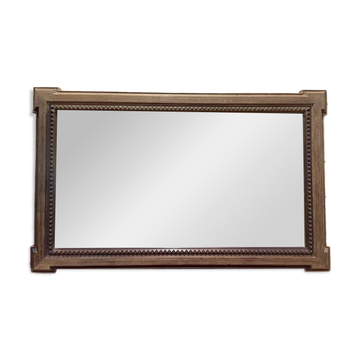 Miroir de bistrot - brasserie en chêne massif à pointes de diamant