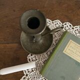 Antique burnished brass candlestick