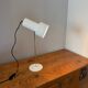 White aluminium designer table lamp made in Germany vintage