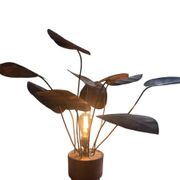Sculptural metal lamp, 1960s/70s