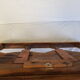 Carved wooden window with rear support for possible mirror