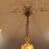 Stunning 6-arm brass chandelier