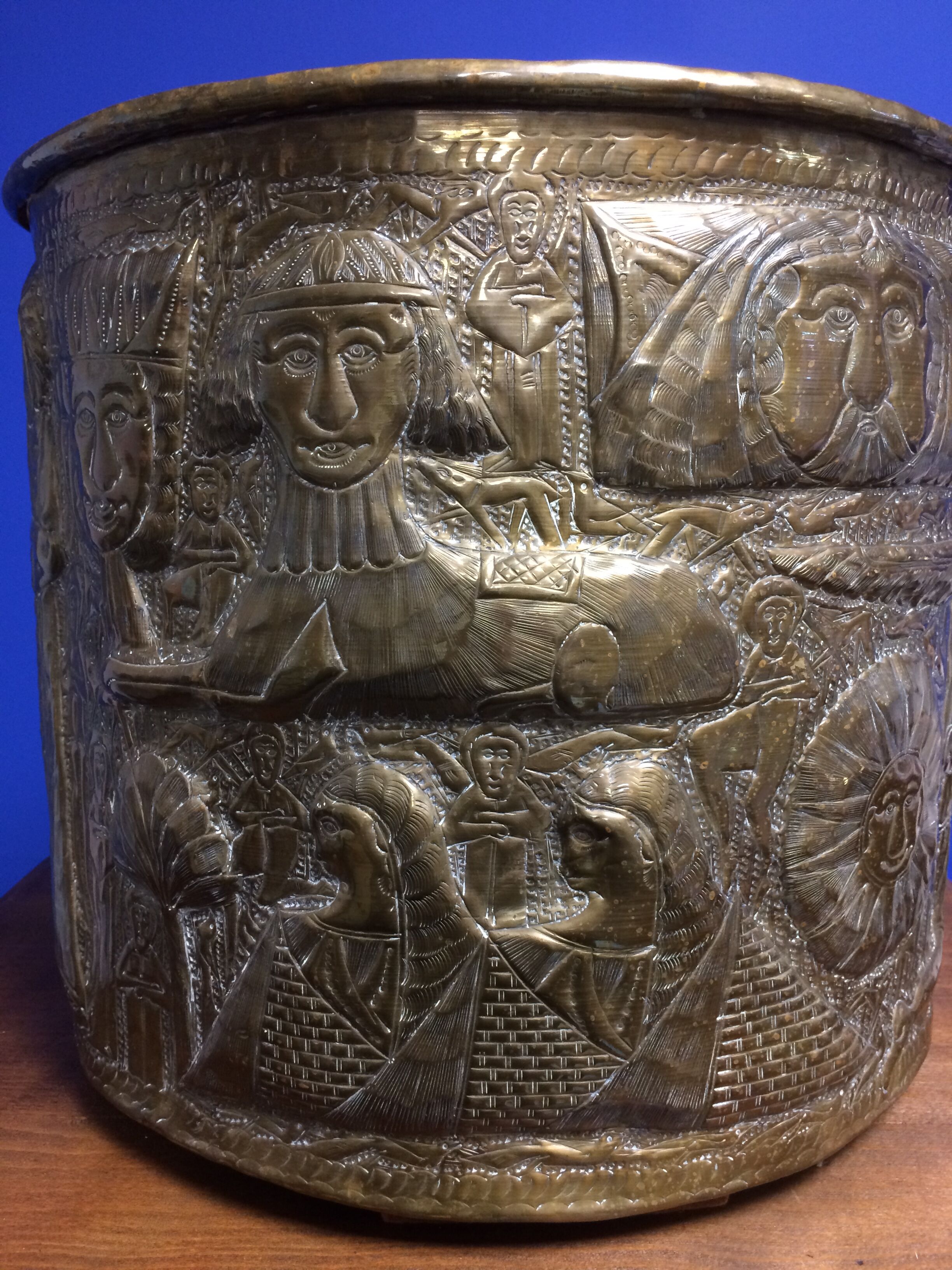 Brass "ethnic" pot cover