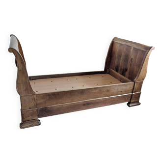 Solid wood bed