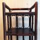 Rattan and wood shelf cabinet