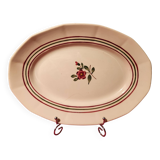 Oval plate Armelle Sarreguemines hand-painted