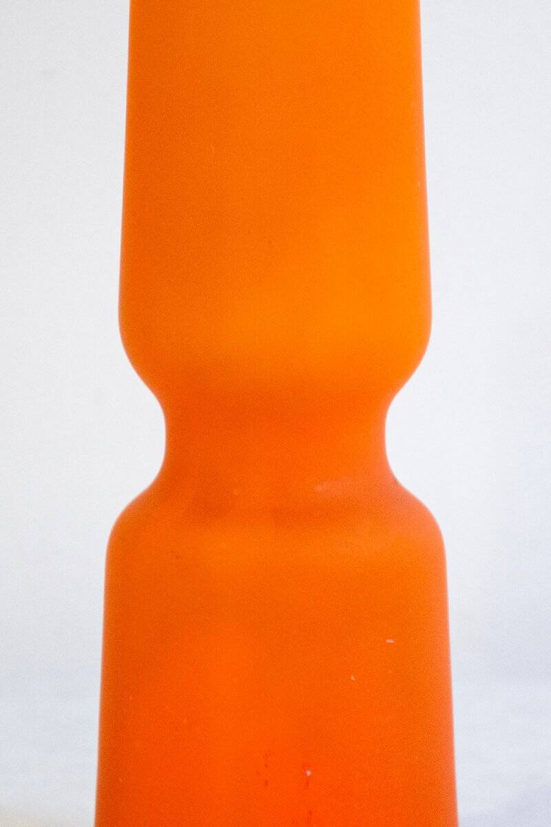 Orange Murano glass vase by Carlo Moretti, Italy, 1960s