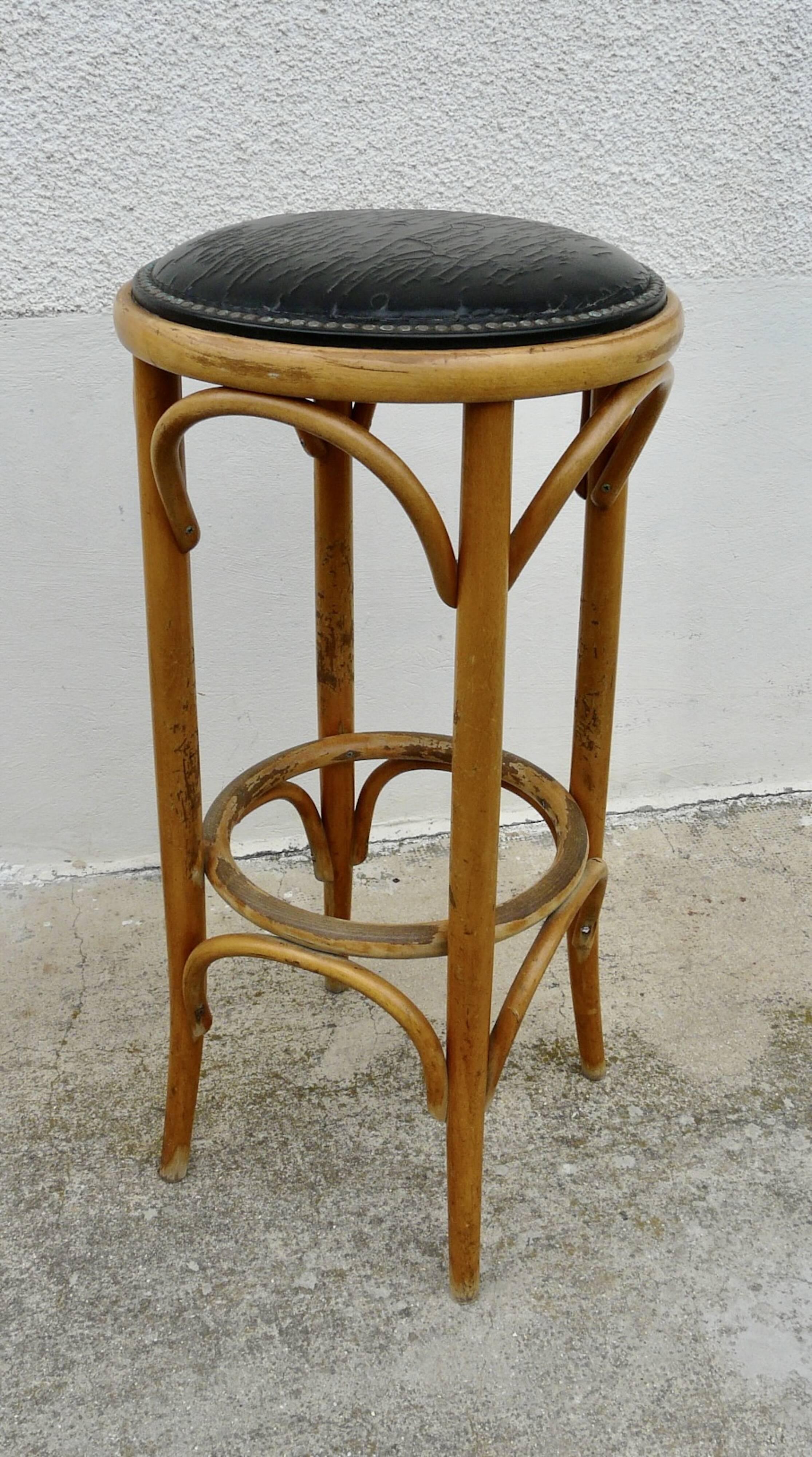 Pair of vintage bentwood bar stools
