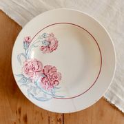 Vintage hollow plate from Saint-Amand, ironstone, Antibes design.