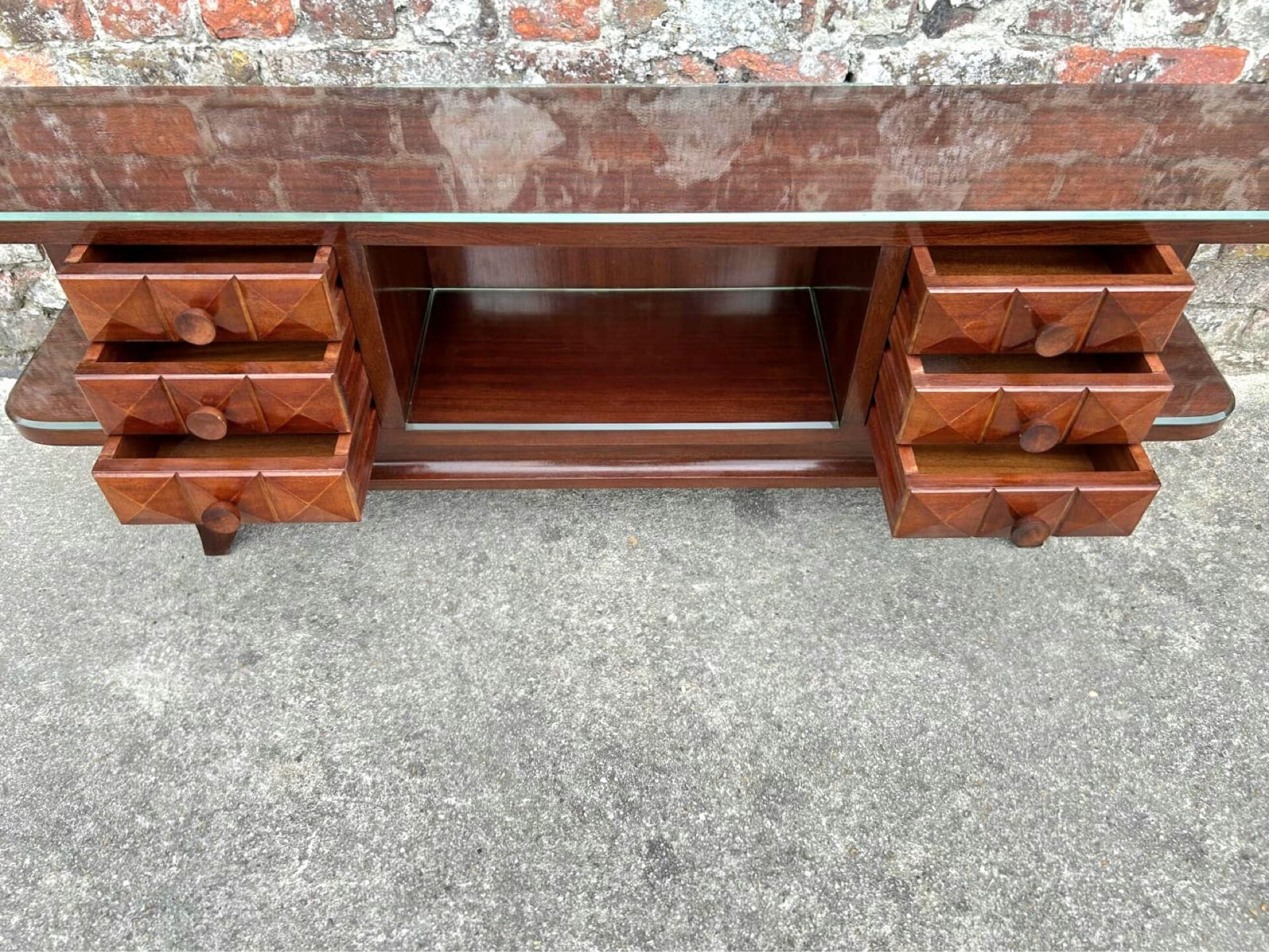 Art Deco mahogany sideboard, television unit.