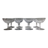 Baccarat – 8 Coupes à champagne En Cristal De Baccarat Modèle Casino