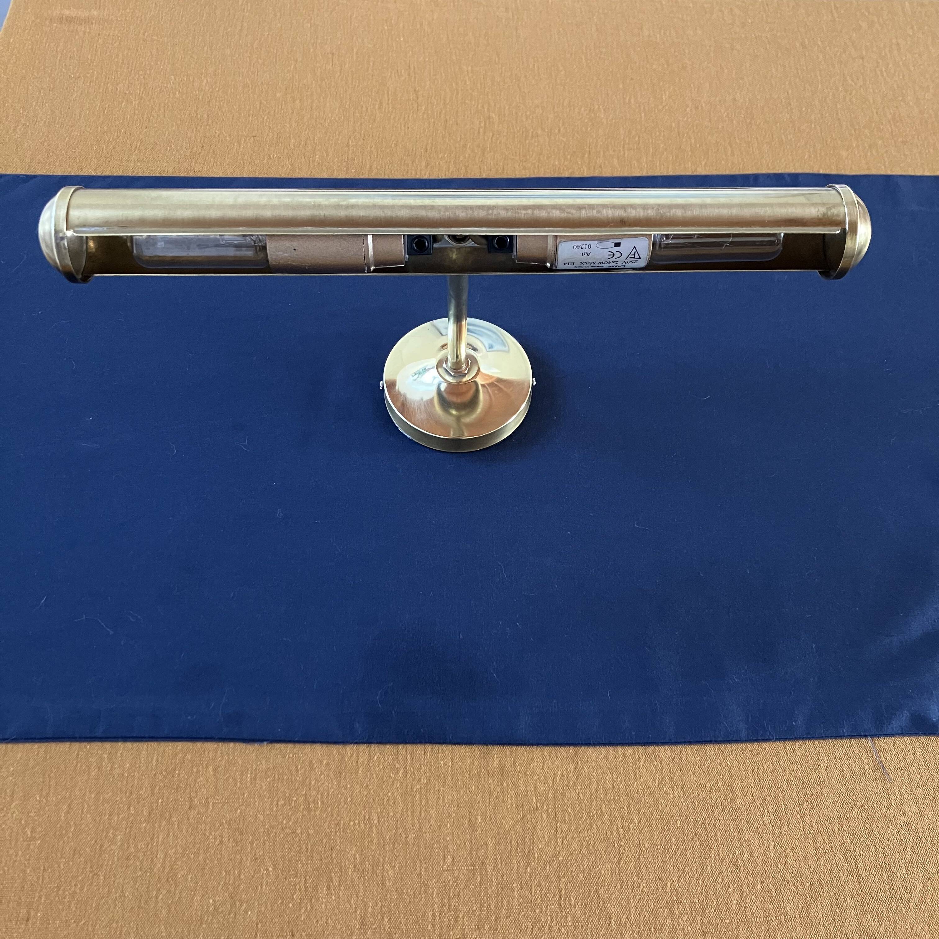 Brass picture wall light