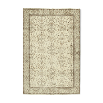 Hand-knotted one-of-a-kind turkish beige rug 172 cm x 263 cm