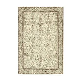 Tapis beige turc tissé à la main 172 cm x 263 cm