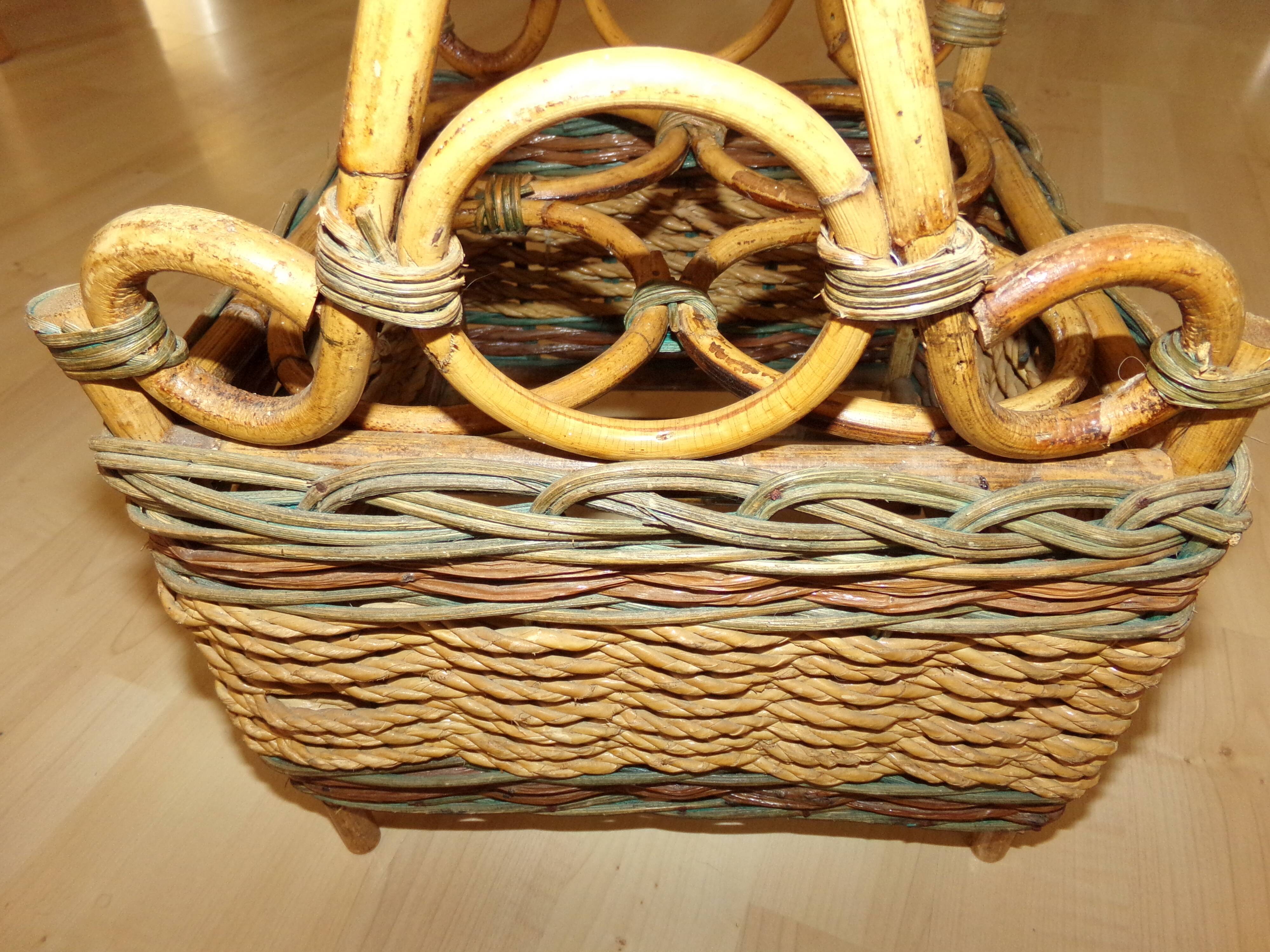 Rattan bottle holders and rope