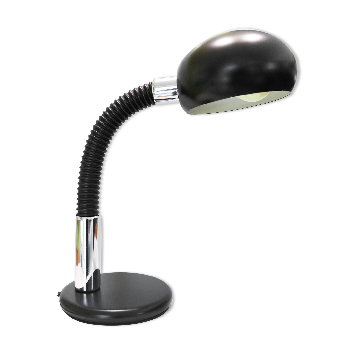 Table lamp or desk gamma lux italy black and chrome