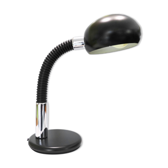 Lampe à poser ou bureau gamma lux italy noir et chrome