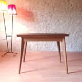 Vintage 60s style portfolio table with compass legs, renovated