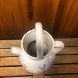 Old pitcher poet laval vintage painted art ceramic #a424