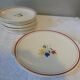 Dessert service Gien model jeannette painted a.la hand 1 dish 12 plates