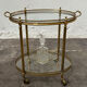 Rolling dessert trolley, brass service cart