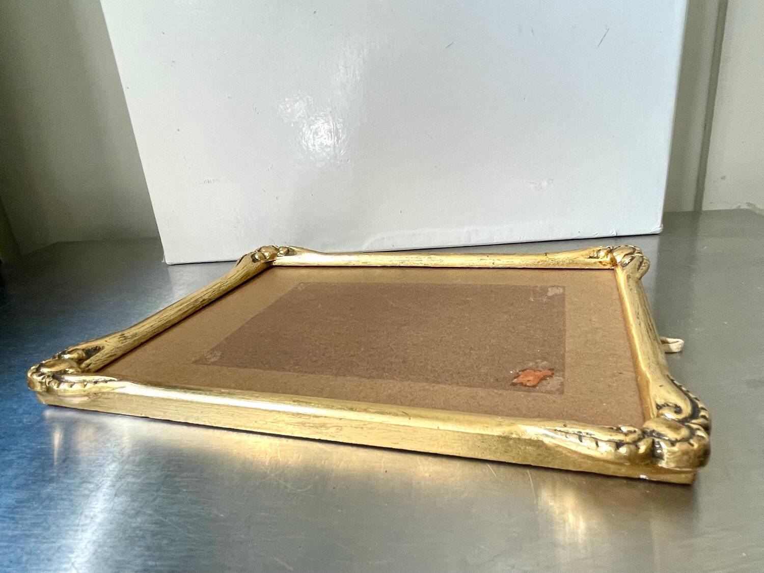 Antique gilded art nouveau  wooden frame 22 cm x 17.5 cm