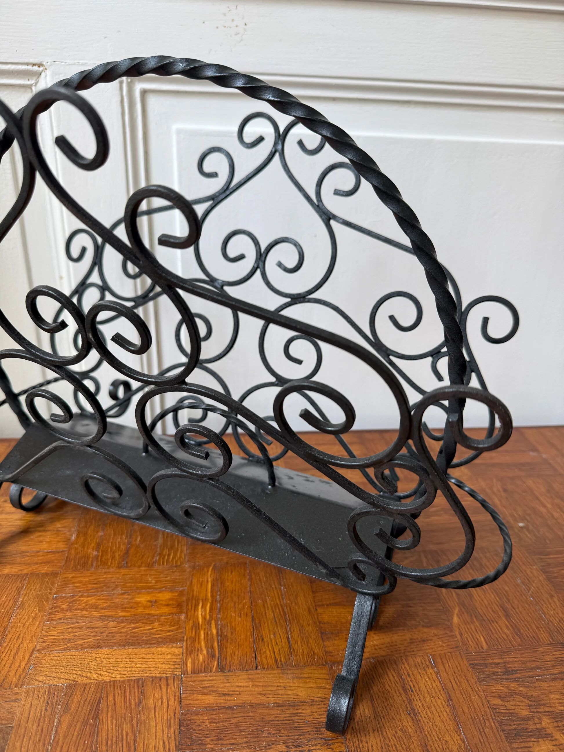 Wrought iron magazine rack