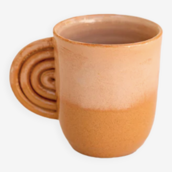 Tasse en céramique ambre terracotta - bicolore