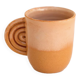 Ceramic cup amber terracotta - bicolor