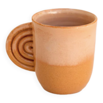 Tasse en céramique ambre terracotta - bicolore