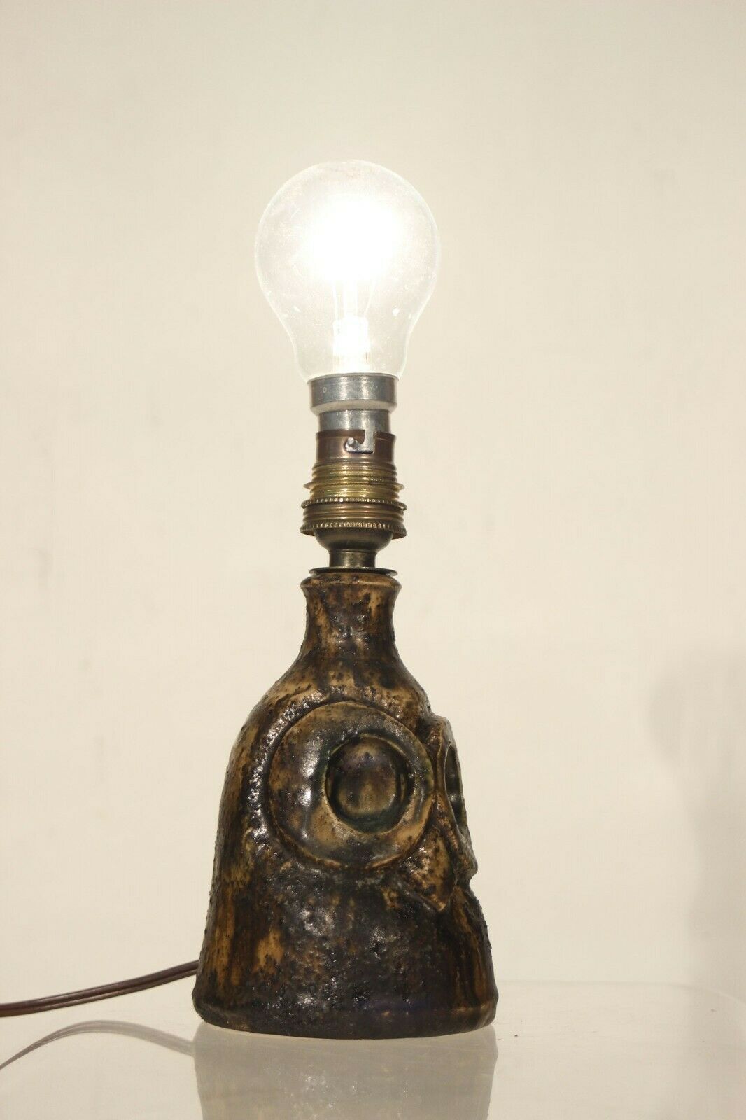 Vintage lamp foot owl ceramic circa 1970 Anasse