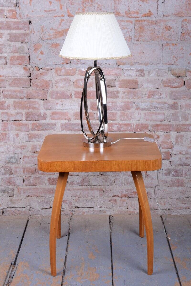 Art Deco Table Lamp in Chromed Metal by Mauro Ferretti, Italy, 1920s