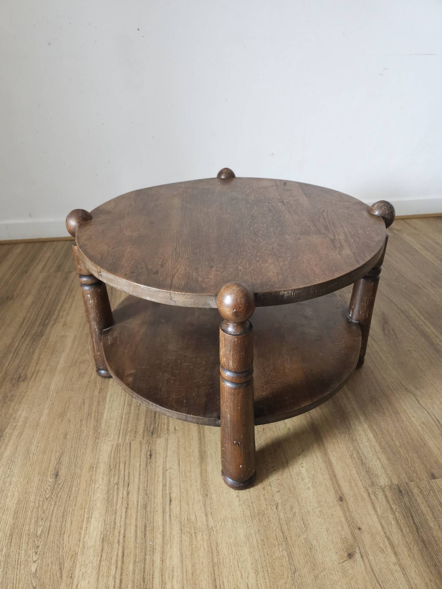 1950s French Oak Table in the Style of Charles Dudouyt