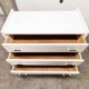 Commode scandinave 1960 3 tiroirs relookées laiton bakélite