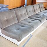 Italian Modular Space Age Design Sofa Set Chairs, Couch & Tables 1970s